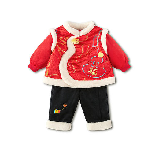 【balaOne】巴拉巴拉童装男童套装女童新中式两件套2025新款春装 商品图4