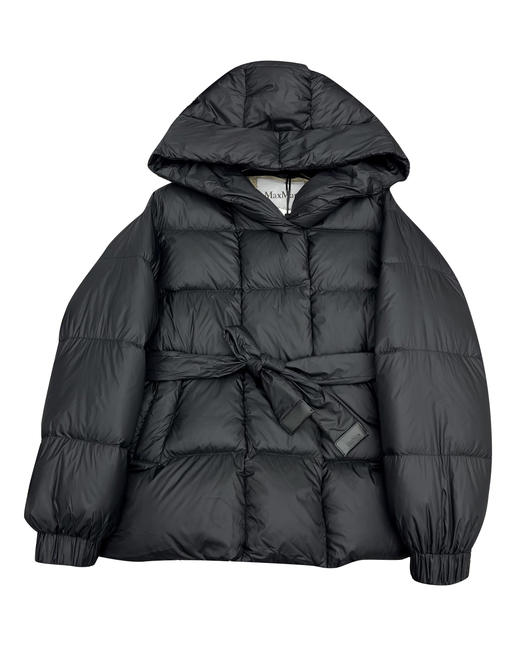 女款连帽腰带羽绒服 商品图0