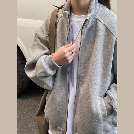 裁缝学苑AQ560美式复古开衫卫衣纸样外套女装宽松立领拉链上衣服装打板 商品图4