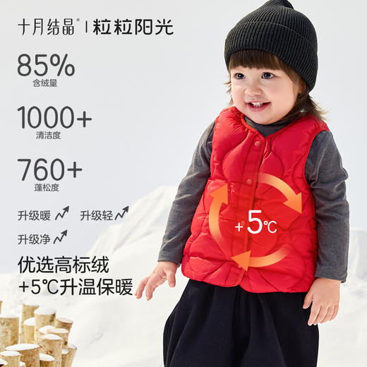 粒粒阳光儿童羽绒马甲冬装童装男女童羽绒服马甲背心外穿 商品图1