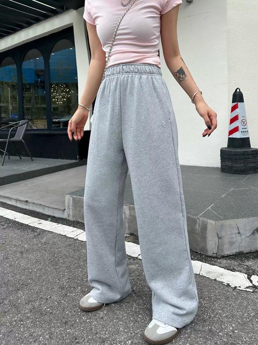 alo新款女士加绒加厚阔腿裤拉绒卫裤 商品图2