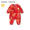 【balaOne】巴拉巴拉童装宝宝内着连体衣2025新款春装半边绒喜庆 商品缩略图4