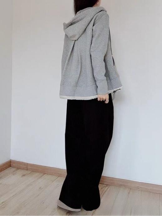 特卖！重磅品质！！【外套】宽螺纹连帽下摆抽绳卫衣外套-喜出 商品图1