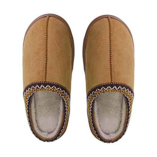 拍一发二！【仿麂皮民族风棉拖】2025秋冬季女士时尚舒适茸茸毛鞋领厚底圆头休闲懒人棉拖鞋 商品图4