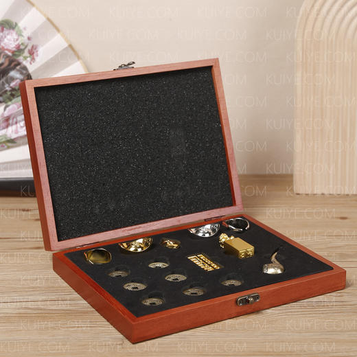 【福天华】随葬品男元宝盒“观山如愿”百年工艺殡葬用品 商品图0