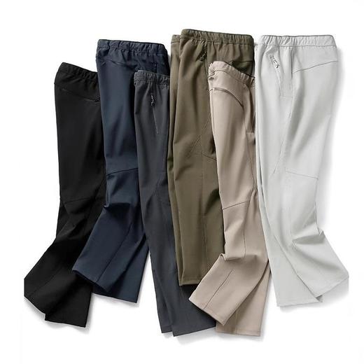 【鸟家同款户外软壳冲锋裤】休闲裤薄款透气直筒休闲裤弹力松紧长裤 商品图1