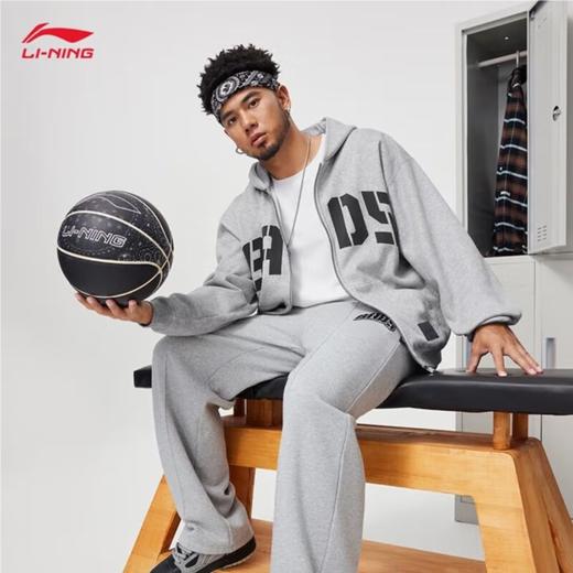 李宁男子冬季加绒拉链开衫卫衣外套AWDU511-3 商品图1