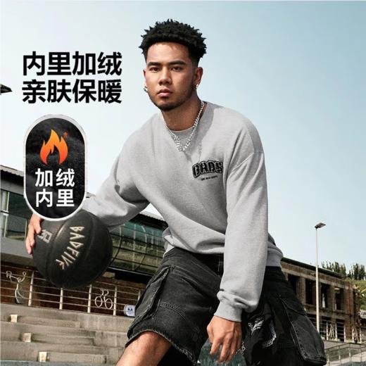 李宁男子冬季加绒套头卫衣AWDU515-6 商品图0