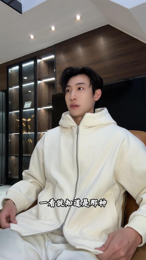 SDSA秋冬新款痞帅男装韩版简约拉链立领连帽卫衣下摆不规则时尚 商品图0