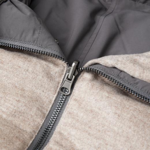 ROMI STUDIO90白鹅绒绵羊毛三防连帽两面穿羽绒外套 RWCWWG5705 商品图4