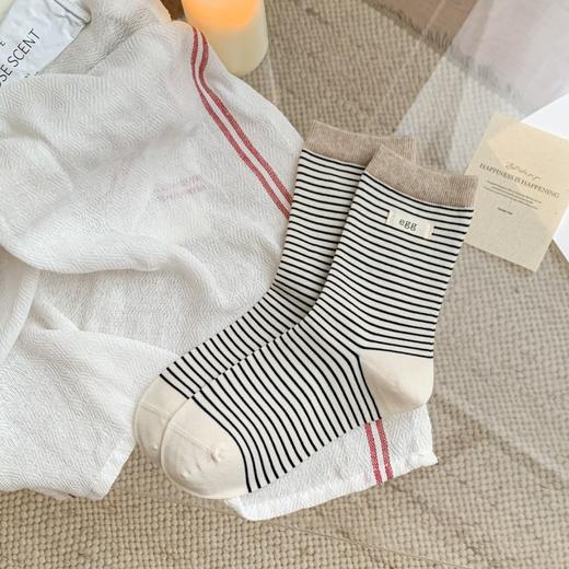 分镜头秋冬新款袜子女中筒条纹日系ins潮流休闲棉袜（不单卖，3双起售） 商品图5