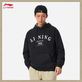 李宁男子加绒套头卫衣AWDU673-3