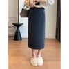 下单3-5天发货！ORIGNAL&CO 醋酸羊毛直筒裙 醋酸羊毛加绒面料，⁤柔软丝滑，防寒保暖​，四骨收腰设计，A字版型，⁮显瘦遮胯 商品缩略图4