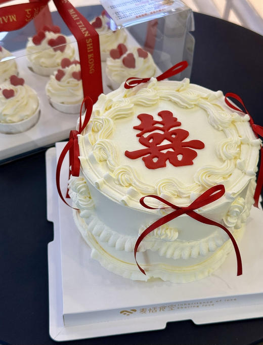 喜字蛋糕（翻糖提前1天预定）6英寸水果夹心 商品图0