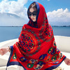 丁摩 棉麻旅游拍照披肩大红色沙漠防晒薄款丝巾围巾民族风5ZF-1136 商品缩略图3
