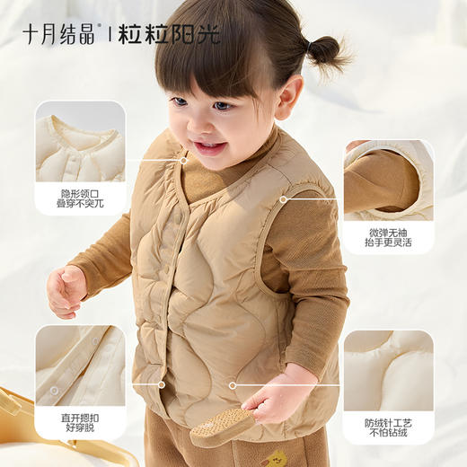 粒粒阳光儿童羽绒马甲冬装童装男女童羽绒服马甲背心外穿 商品图4