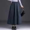 QYM 6992-Y时尚百搭高腰A字裙中长款大摆半身裙 商品缩略图0