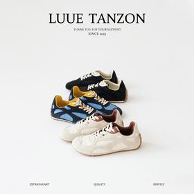 葆蝶家Orbit小牛 闪亮圆头系带薄底鞋低 生活休闲鞋（DBG）