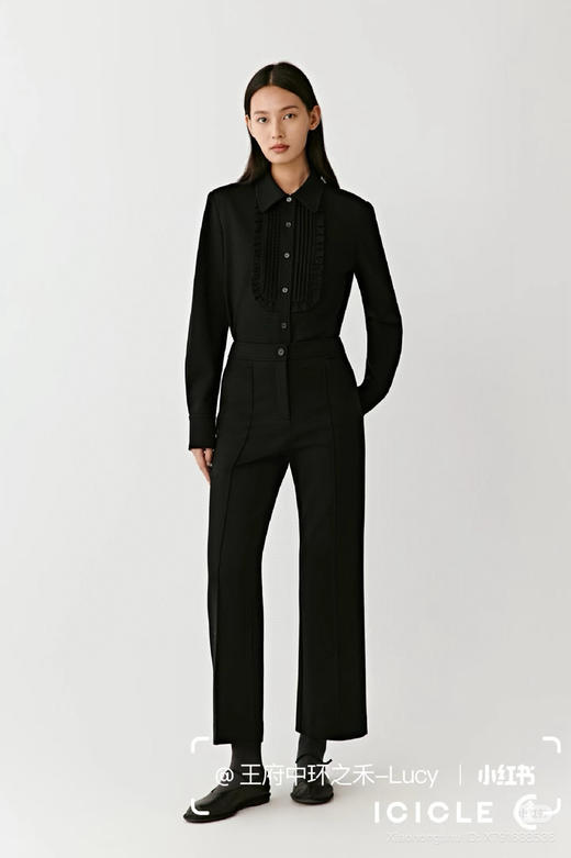 1019-3 纯圆正 小禾 厚实重磅弹力 秋冬款 罗马布衬衫 167/135穿38合身 穿40宽裕 商品图4