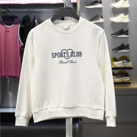 李宁女子冬季加绒套头卫衣AWDU446-1 商品图0