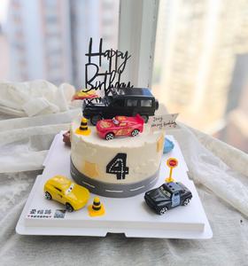 无蛋无奶汽车总动员赛车闪电麦昆儿童生日蛋糕