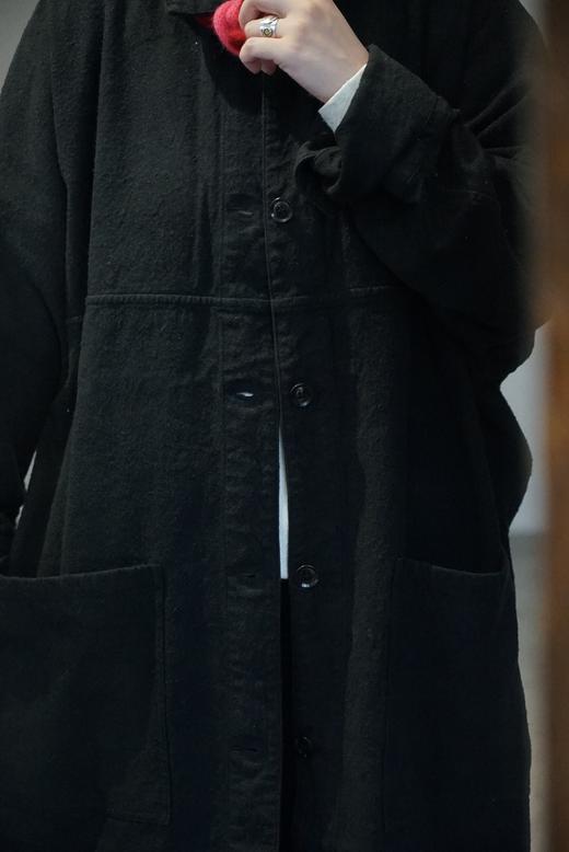 Mittan苎麻丝黑色长外套 商品图6