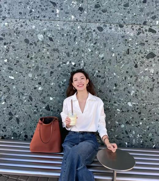 刘亦菲同款纯银镀24K真金Louise D经典素圈Hoop耳环 商品图3