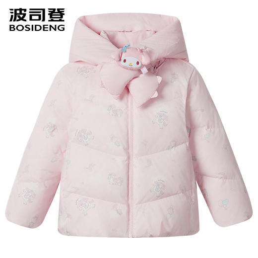 波司登美乐蒂联名宝宝羽绒服女童短款轻盈可拆围脖T250246305KI 商品图0