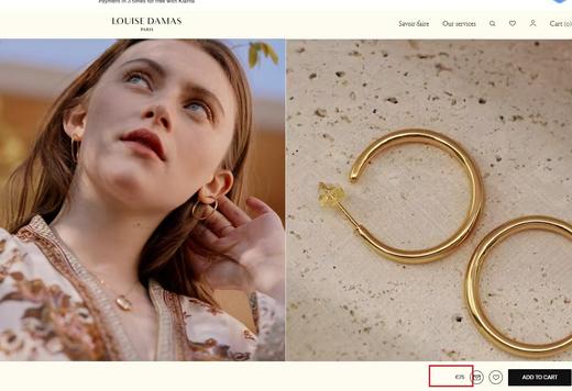 刘亦菲同款纯银镀24K真金Louise D经典素圈Hoop耳环 商品图8