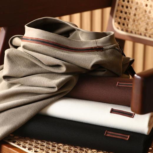 轻奢线羽毛蛋白纤维！高级长绒棉！亲肤柔软！男士休闲打底衫 商品图1