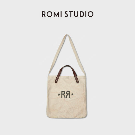ROMI STUDIO 首饰袋 复古洗水手工压痕纹理单肩帆布包 RWCAPA4537 商品图1