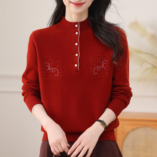 FQ 62-746A羊毛衫半高领针织打底衫宽松 商品图0