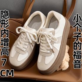 丁摩 复古真皮德训鞋女秋季新款厚底休闲板鞋小白鞋阿甘鞋5ZF-1178