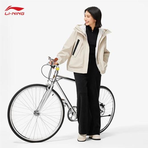 李宁女子冬季加绒直筒针织运动裤AKLU842-2 商品图0