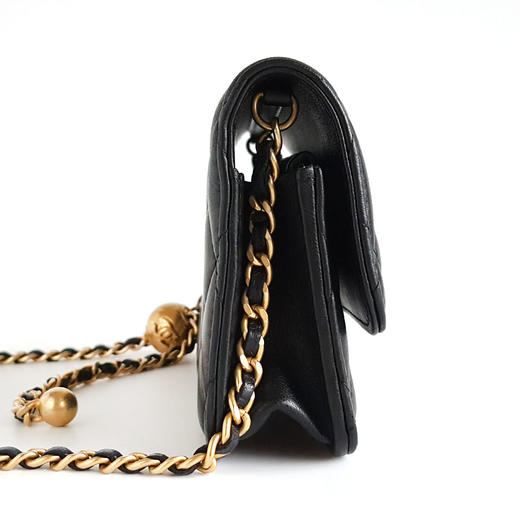 【95新】CHANEL香奈儿AP3071 B02916 9430523C 女士 黑金羊皮金球woc手机包链条包单肩包071025NJS07 商品图3