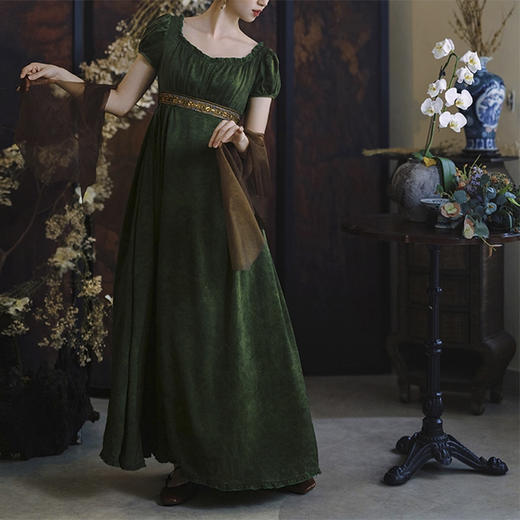 裁缝学苑AQ559方领宫廷高级感帝政高腰连衣裙纸样裙子女装打版裁剪图纸 商品图4