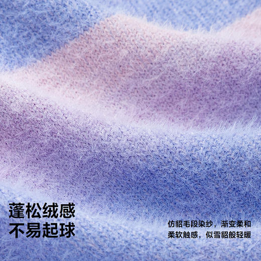 迷你巴拉巴拉男女童儿童毛衣2025冬季新品仿貂毛多彩渐变柔软毛衫 商品图3