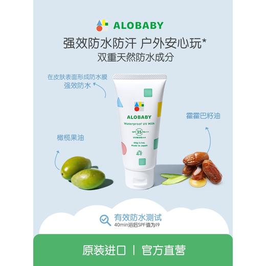 【alobaby安诺宝】alobaby安诺宝纯物理防水防晒霜面霜婴幼儿童宝宝夏季防晒乳60gSPF35 商品图2