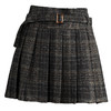 QYM 6989-Y时尚高腰A字短裙格子毛呢裙半身裙 商品缩略图4