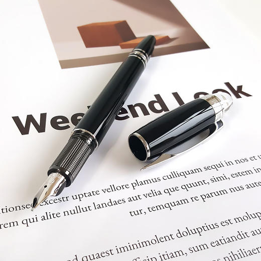 【闲置未使用】Montblanc万宝龙25600黑色镀铂金星际行者钢笔 M尖 260224TH24 商品图2