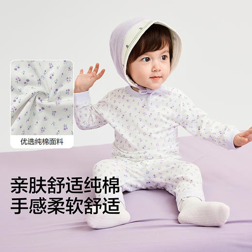 【balaOne】巴拉巴拉童装宝宝内衣套装2025新款家居服罗纹高腰萌 商品图3