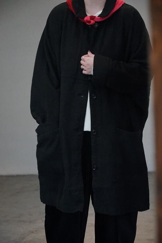Mittan苎麻丝黑色长外套 商品图8