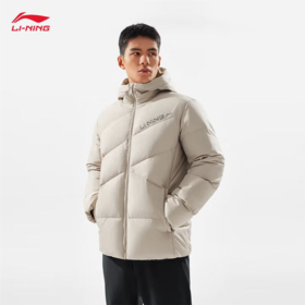 李宁男子冬季防泼水羽绒服外套AYMU079-6