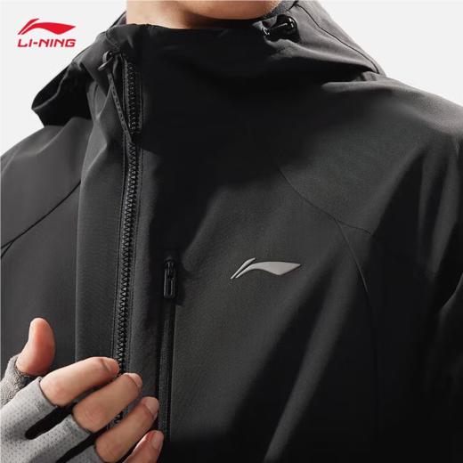 李宁男子冬季连帽健身风衣三合一运动外套AWBU009-1 商品图3