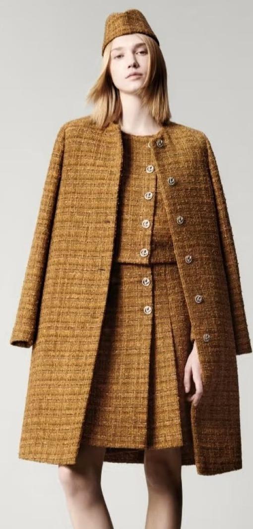 女款毛呢粗纺彩点大衣L02 商品图3