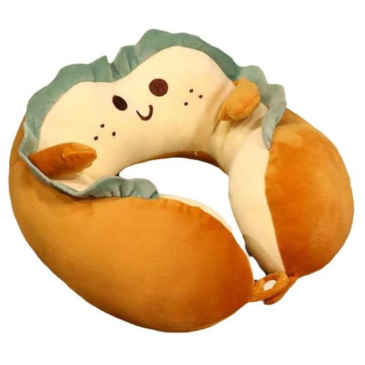 可爱吐司面包U型颈枕 护颈脖子汽车用旅行便携U形枕头 颈椎靠萌趣枕 商品图4