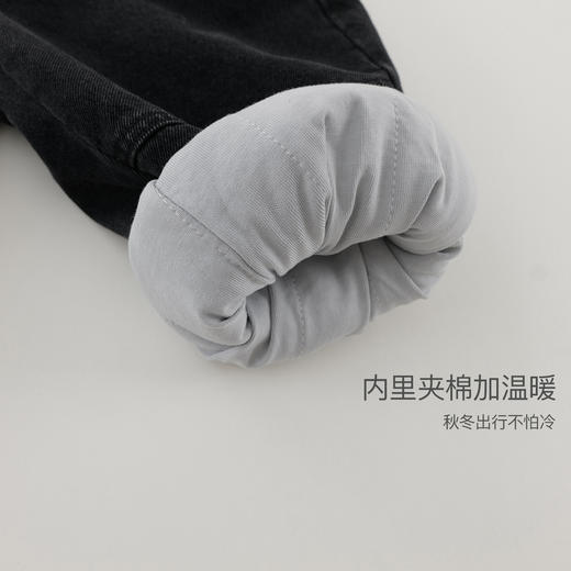 马克珍妮男童夹棉加暖牛仔束脚裤2025年冬装新款551317 商品图2