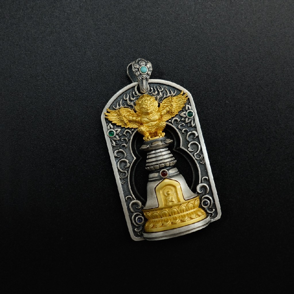 925大鹏鸟白塔吊坠