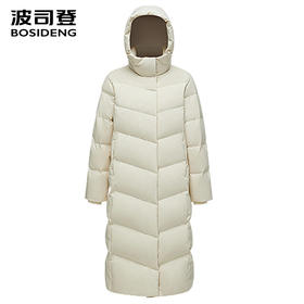 波司登2025新款羽绒服女过膝长款加厚连帽B250245526