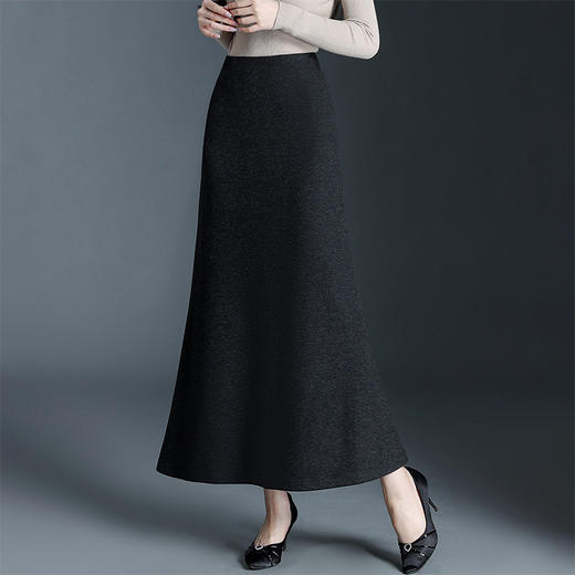 时尚通勤鱼尾裙简约风长款，高腰半身裙显瘦时尚包臀裙MYX-JY-25862-L 商品图2
